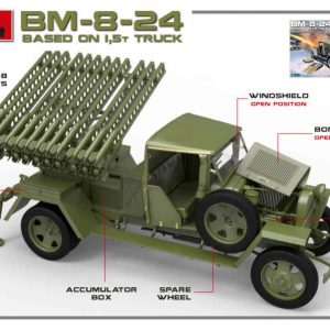 Modellino kit di montaggio mezzi militari carri armati tank Miniart  BM-8-24 BASED ON 1,5 t TRUCK KIT 1:35 modellismo