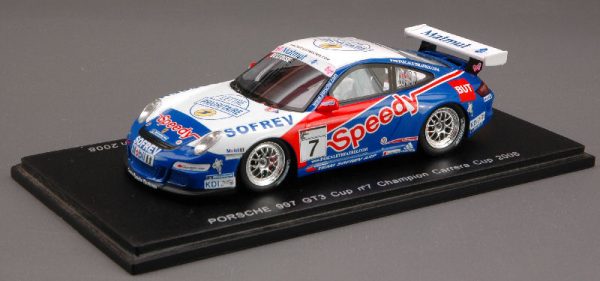 Modellino auto scala 1:43 Spark Model  PORSCHE 997 N.7 CARRERA CUP 08 modellismo statico diecast