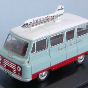 Modellino auto scala 1:43 pubblicitari commerciali Oxford  MORRIS J2 VAN SKYWAYS veicoli