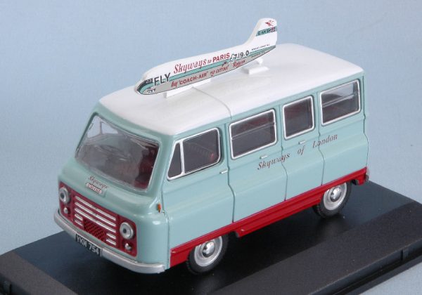 Modellino auto scala 1:43 pubblicitari commerciali Oxford  MORRIS J2 VAN SKYWAYS veicoli
