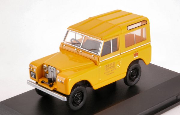 Modellino auto scala 1:43 pubblicitari commerciali Oxford  LAND ROVER SERIES II SWB HARD TOP POST OFFICE TELEPHONES veicoli