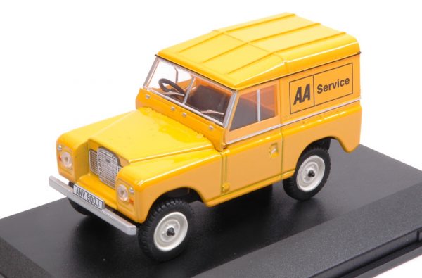 Modellino auto scala 1:43 pubblicitari commerciali Oxford  LAND ROVER SERIE III SWB HARD TOP AA SERVICE veicoli