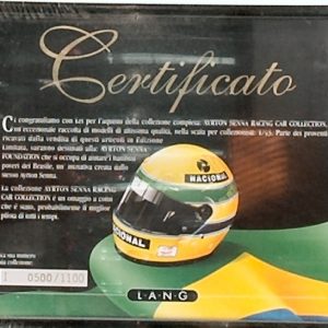 Modellino auto rivista book booklet Minichamps  CERTIFICATO COLLEZIONE SENNA modellismo statico collezione