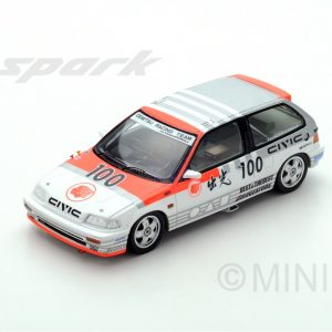 Modellino auto scala 1:43 Spark Model  HONDA CIVIC EF3 N.100 WINNER GRP3 JTC SUZUKA  U.KATAYAMA-E.MURAMATSU modellismo statico diecast