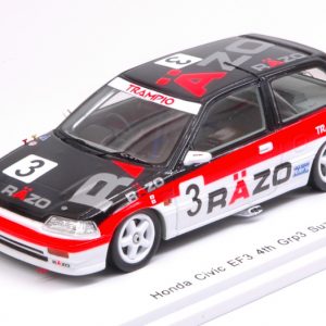 Modellino auto scala 1:43 Spark Model  HONDA CIVIC EF3 N.3 4th SUZUKA GP 3  N.HATTORI-T.TSUTSUMI modellismo statico diecast