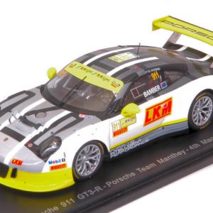Modellino auto scala 1:43 Spark Model  PORSCHE 911 GT3 N.911 4th MACAU GT WORLD CUP  E.BAMBER modellismo statico diecast