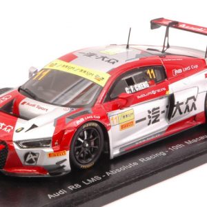 Modellino auto scala 1:43 Spark Model  AUDI R8 LMS N.11 10th MACAU GT WORLD CUP  CHENG CONGFU modellismo statico diecast