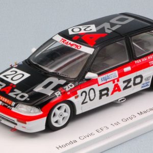 Modellino auto scala 1:43 Spark Model  HONDA CIVIC EF3 N.20 1st GR.3 MACAU GUIA RACE  T.TSUTSUMI modellismo statico diecast
