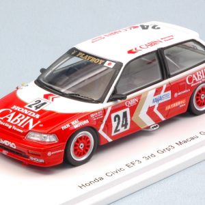 Modellino auto scala 1:43 Spark Model  HONDA CIVIC EF3 N.24 3rd MACAU GUIA RACE  MASAMI MIYOSHI modellismo statico diecast