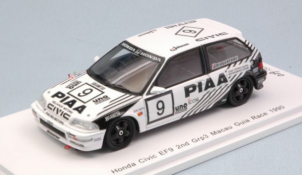 Modellino auto scala 1:43 Spark Model  HONDA CIVIC EF9 N.9 2nd GR.3 MACAU GUIA RACE  KOJI SATO modellismo statico diecast