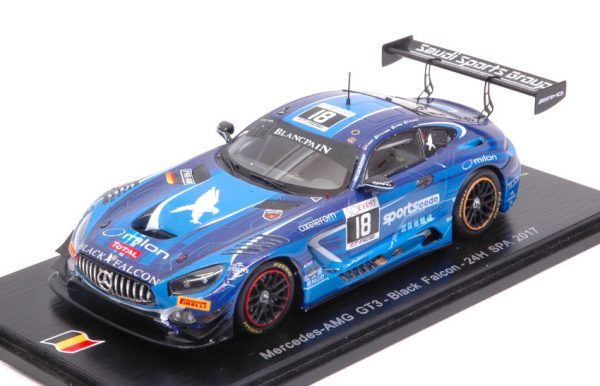 Modellino auto scala 1:43 Spark Model  MERCEDES GT3 N.18 NC 24H SPA  AL FAISAL-HAUPT-PIANA-V.DER ZANDE modellismo statico diecast