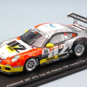 Modellino auto scala 1:43 Spark Model  PORSCHE 997 GT3 N.88 CARRERA CUP PAUL RICARD  H.HASSID modellismo statico diecast