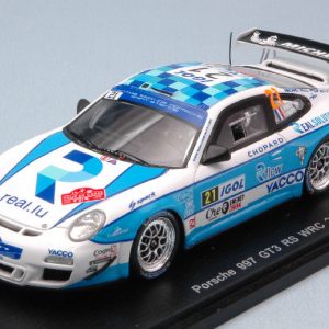 Modellino auto scala 1:43 Spark Model  PORSCHE 997 GT3 N.21 18th T.DE CORSE WRC  P.CHIAPPE-R.DUMAS modellismo statico diecast