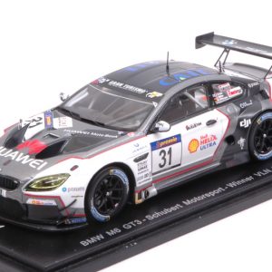 Modellino auto scala 1:43 Spark Model  BMW M6 GT3 N.31 WINNER VLN  ROUND 3 MULLER-WITTMAN-KROHN modellismo statico diecast