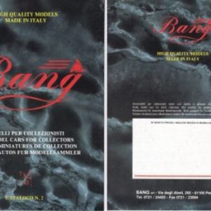 Modellino auto rivista book booklet Bang  CATALOGO BANG  N.2 PAG FORMATO A5 modellismo statico diecast
