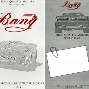 Modellino auto rivista book booklet Bang  CATALOGO BANG  FORMATO A5 PAG.44 modellismo statico diecast