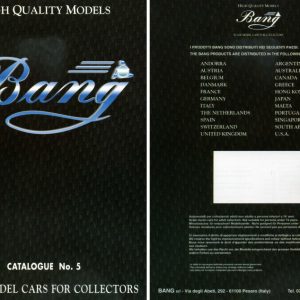 Modellino auto rivista book booklet Bang  CATALOGO BANG  ED.5 PAG.40 modellismo statico diecast