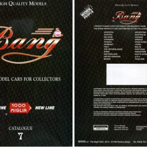 Modellino auto rivista book booklet Bang  CATALOGO BANG  ED.7 PAG.52 modellismo statico diecast