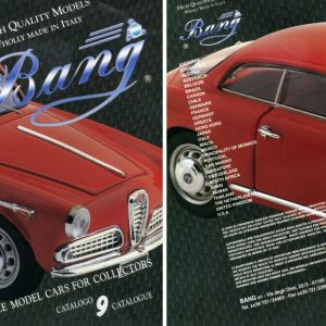 Modellino auto rivista book booklet Bang  CATALOGO BANG 1999 ED.9 PAG.68 modellismo statico diecast