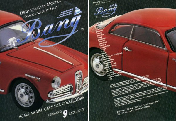 Modellino auto rivista book booklet Bang  CATALOGO BANG 1999 ED.9 PAG.68 modellismo statico diecast