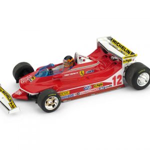 Modellino auto formula 1 f1 1:43 Brumm FERRARI 312 T4 VILLENEUVE FIGURE PILOTE
