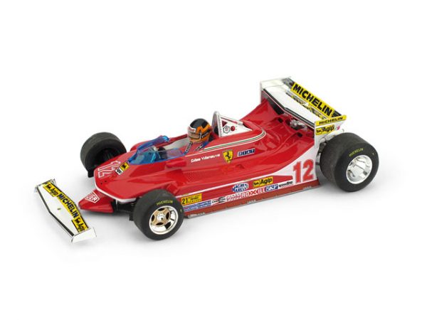 Modellino auto formula 1 f1 1:43 Brumm FERRARI 312 T4 VILLENEUVE FIGURE PILOTE