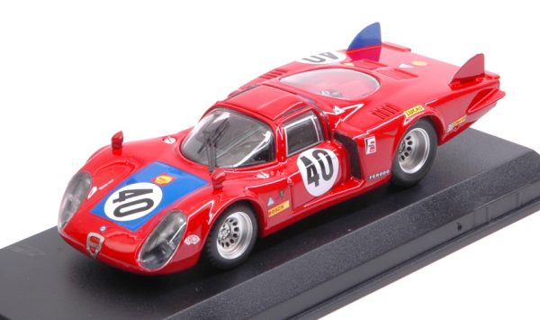 Modellino auto scala 1:43 Best Model  ALFA ROMEO 33.2 N.40 6th LM  M.CASONI-G.BISCALDI diecast modellismo statico