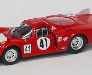 Modellino auto scala 1:43 Best Model  ALFA ROMEO 33.2 N.41 28th LE MANS  VACCARELLA-BAGHETTI diecast modellismo statico