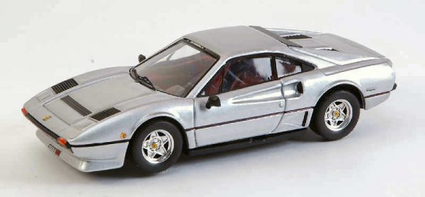 Modellino auto scala 1:43 Best Model  FERRARI 208 GTB TURBO  SILVER diecast modellismo statico