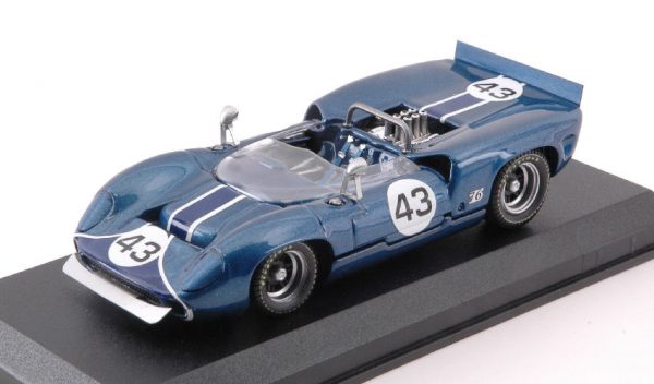 Modellino auto scala 1:43 Best Model  LOLA T70 SPIDER N.43 RETI RIVERSIDE  J.STEWART diecast modellismo statico