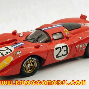 Modellino auto scala 1:43 Best Model  FERRARI 312 P COUPE  N.23 RETIR.SEBRING  CHINETTI JR.-ADAMOWICZ diecast modellismo statico