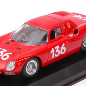 Modellino auto scala 1:43 Best Model  FERRARI 250 LM N.136 14th TARGA FLORIO  A.NICODEMI-F.LESSONA diecast modellismo statico