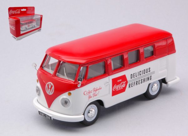 Modellino auto Corgi VW T1 T2 samba BUS COCA COLA commerciali pubblicitari