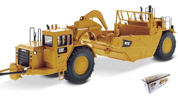 Modellino Diecast Master CAT 657G WHEEL TRACTOR SCRAPER 1:50 trattore diecast