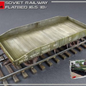 Modellino auto carri tank veicoli militari Miniart  SOVIET RAILWAY FLATBED 16.5-18 t KIT 1:35 modellismo