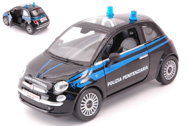 Modellino auto scala 1:24 FIAT 500 POLIZIA PENITENZIARIA modellismo diecast