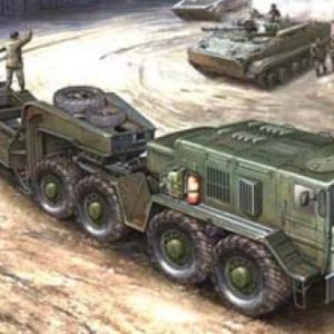 Modellino auto carri tank veicoli militari Trumpeter  SEMITRAILER MAZ 537 G KIT 1:35 modellismo