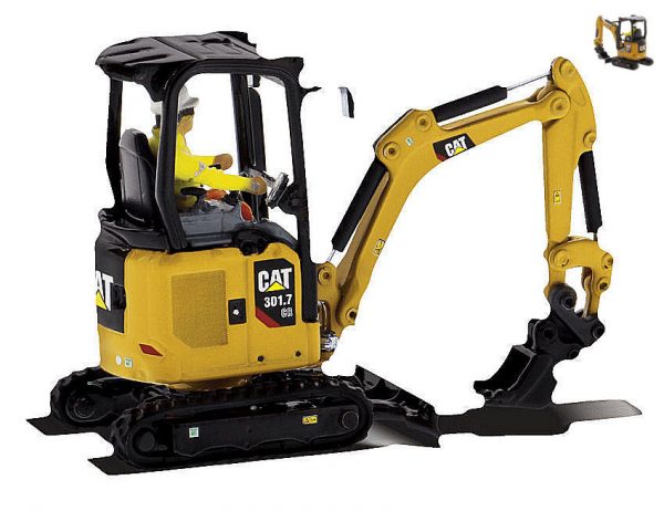Modellino Diecast Master CAT 301.7 CR HYDRAULIC EXCAVATOR scala 1:50 escavatore
