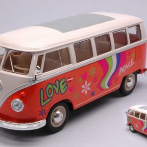 Modellino auto scala 1:24 VW T1 BUS FLOWER POWER modellismo diecast
