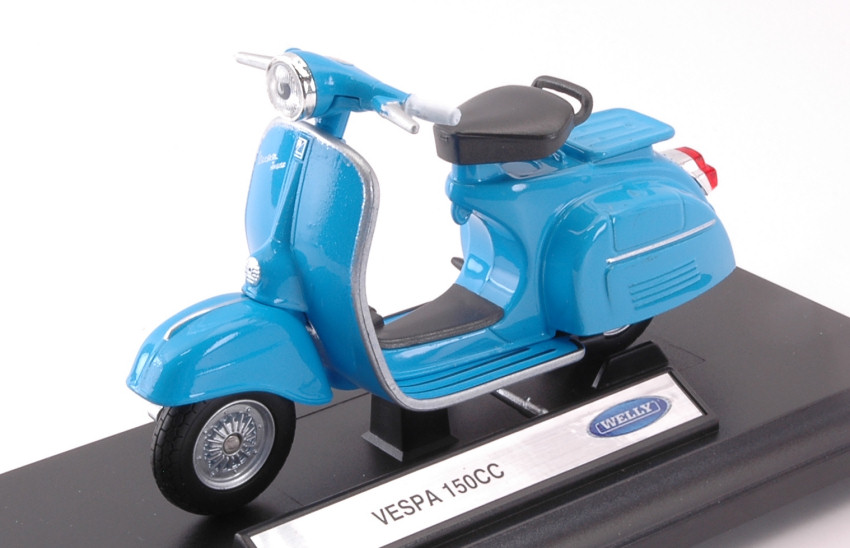 NEW Welly WE39178A Vespa 946 Silver 1:18 MODELLINO Die Cast Model