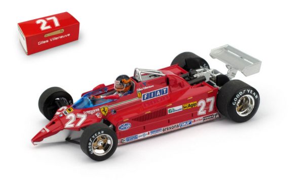 Modellino auto formula 1 F1 1:43 Brumm FERRARI 126CK TURBO VILLENEUVE VSF 104