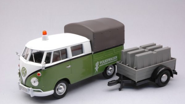 Modellino auto commerciali pubblicitari VW T2 PICK UP scala 1:24 diecast van new