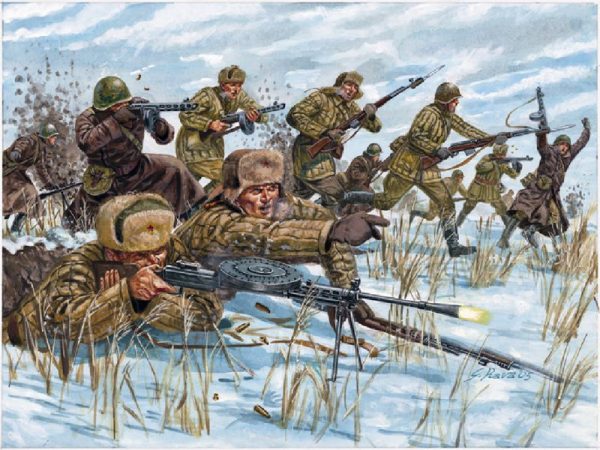 Modellino model kit di montaggio  Italeri  RUSSIAN INFANTRY WINTER UNIFORM KIT 1:72