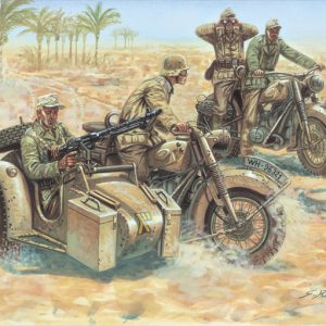 Modellino model kit di montaggio  Italeri  GERMAN MOTORBIKES WW II KIT 1:72