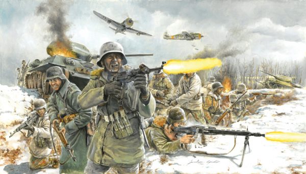 Modellino model kit di montaggio  Italeri  GERMAN INFANTRY (WINTER UNIFORM) KIT 1:72