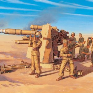 Modellino model kit di montaggio  Italeri  8,8 cm FLAK 37 GUN WCREW KIT 1:72