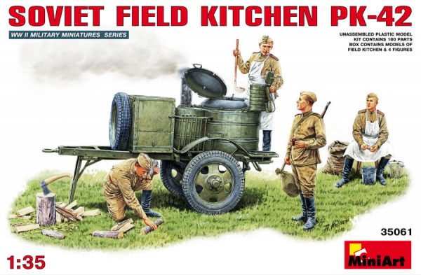 Modellino model kit di montaggio  Miniart  SOVIET FIELD KITCHEN KP-42 KIT 1:35