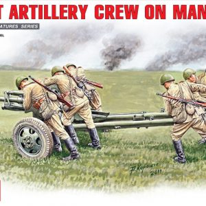 Modellino model kit di montaggio  Miniart  SOVIET ARTILLERY CREW ON MANEUVER KIT 1:35