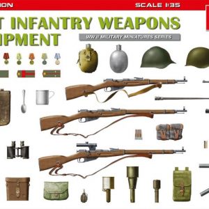 Modellino model kit di montaggio  Miniart  SOVIET INFANTRY WEAPONS AND EQUIPMENT KIT 1:35