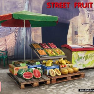 Modellino kit diorami Miniart  BANCO FRUTTA STREET FRUIT SHOP KIT 1:35